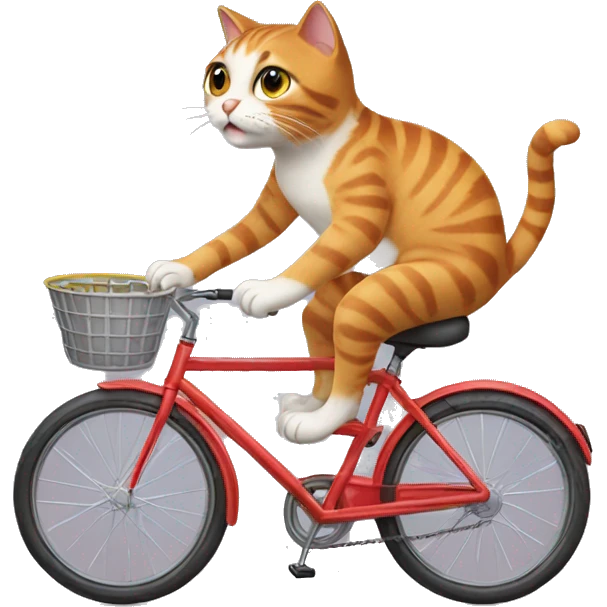 Cat riding bicycle  emoji
