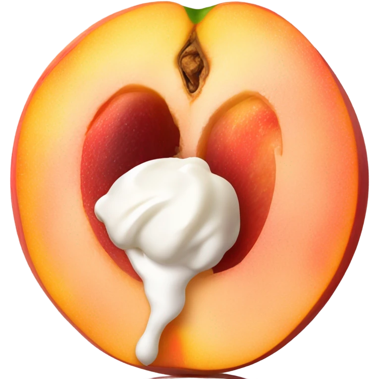 Peach with cream emoji