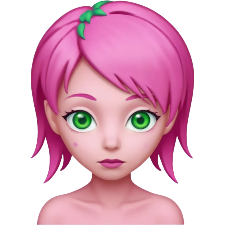 pink haired alien emoji