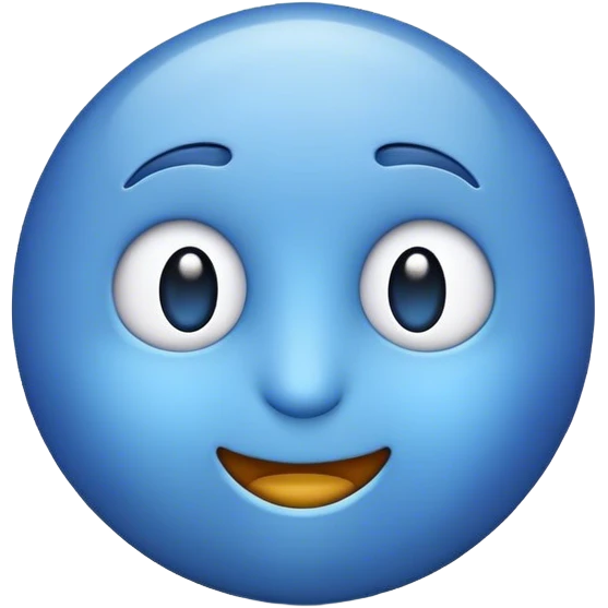 Emoji azul emoji