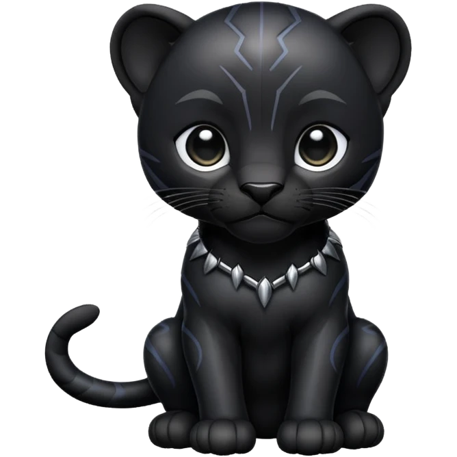 Pantera negra cuerpo pequeña tipo whatsapp emoji
