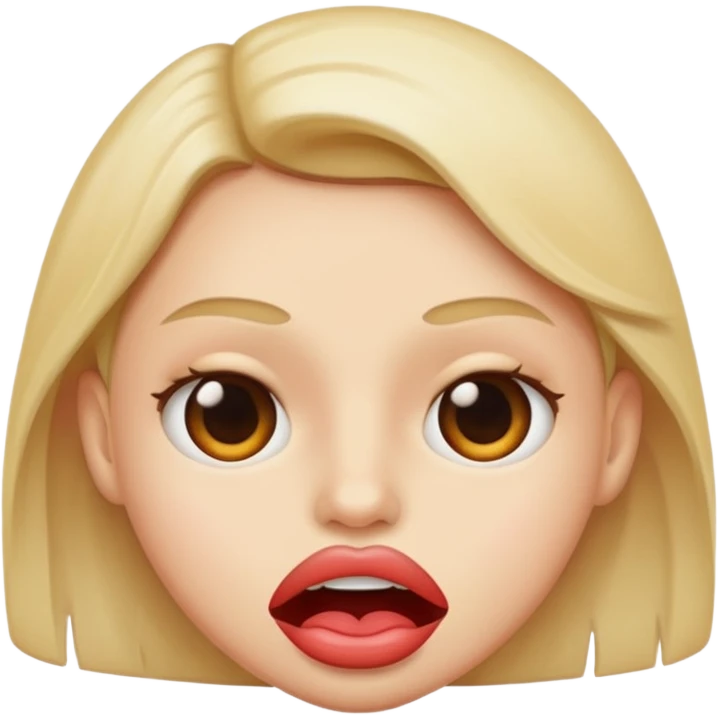 Cara de labios mordiendo  emoji