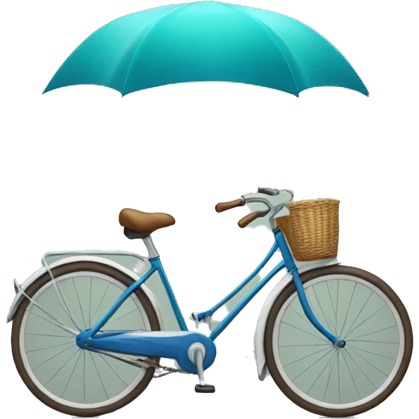 Bicycle with umbrella emoji