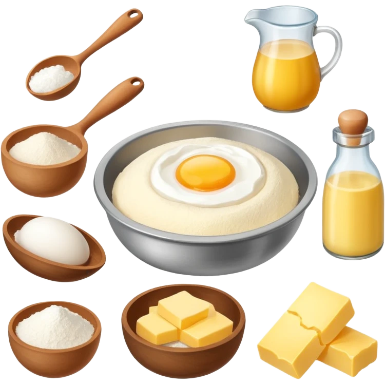 baking ingredients ready for preparation emoji