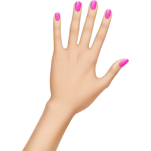 Hand with pink nail polish  emoji