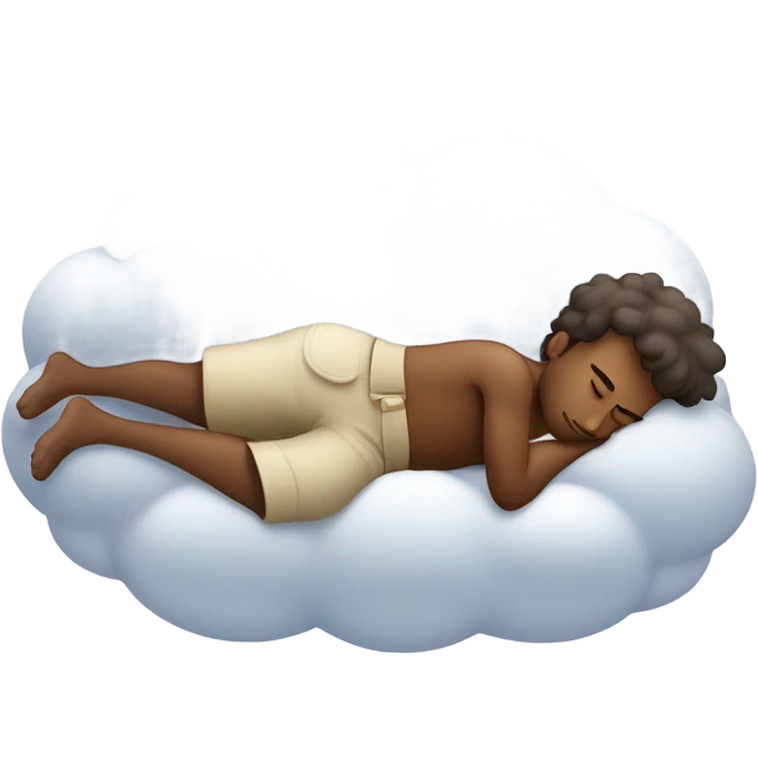 Guy sleeping on a cloud emoji