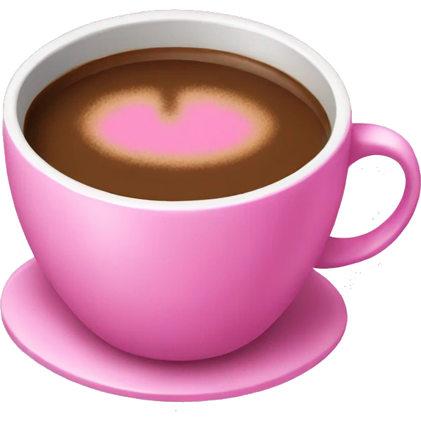 Pink coffee emoji