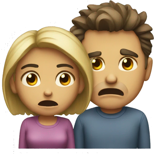 angry couple crying emoji