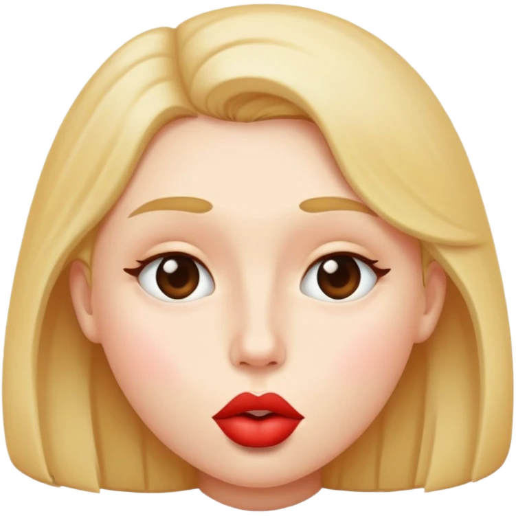 Kissing big face  emoji