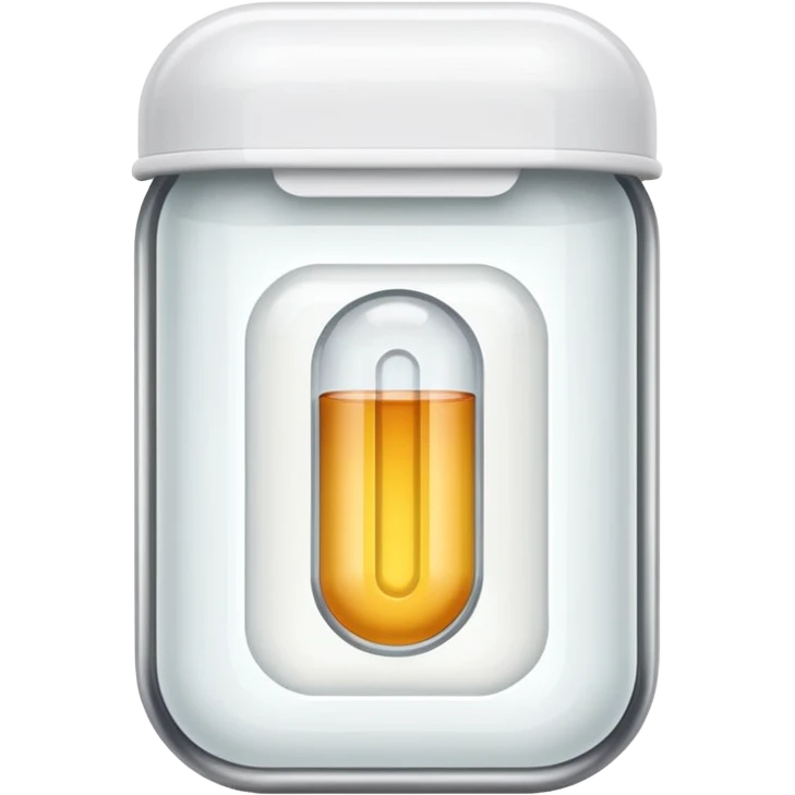 medicine capsule in case in nutral colors emoji