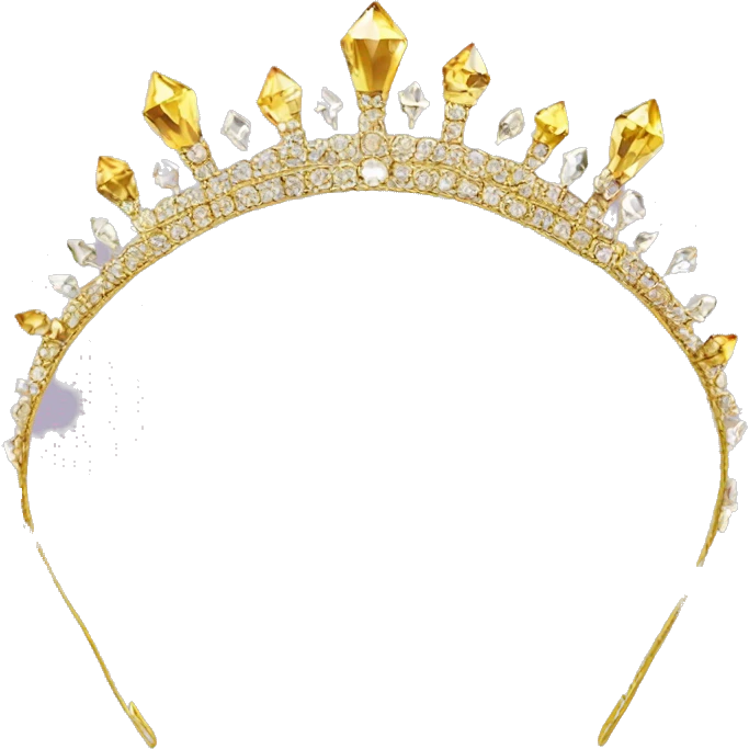 crystal tiara gold crown headband  emoji
