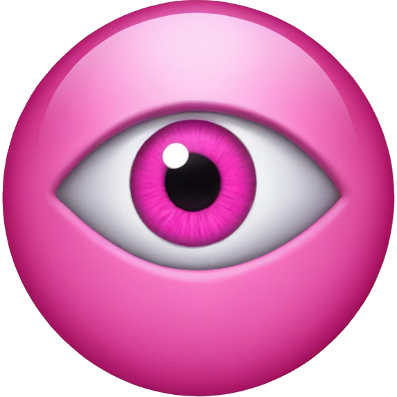Pink evil eye emoji