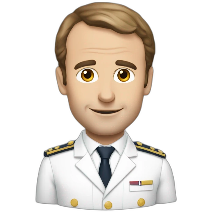 Macron avec une chèvre emoji