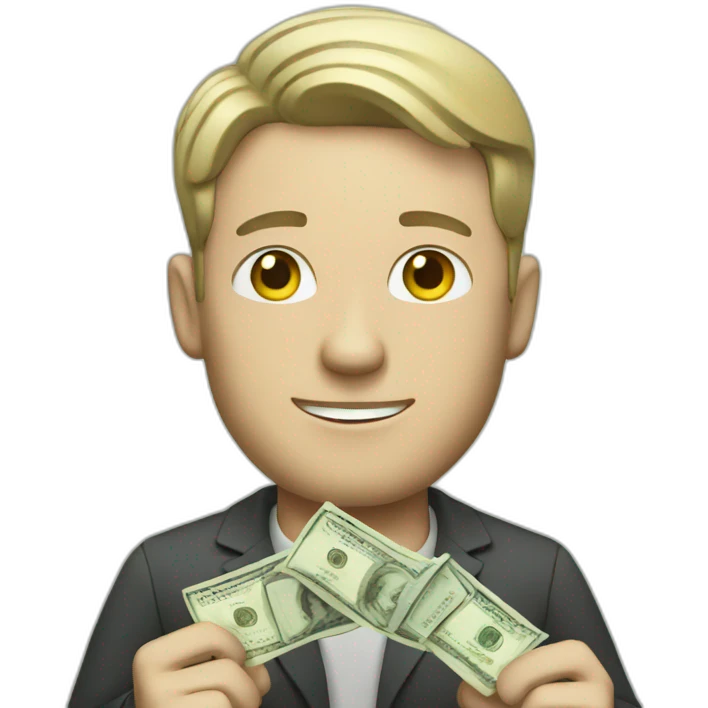 white man with money emoji