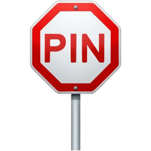 stop sign with letters "PN" emoji