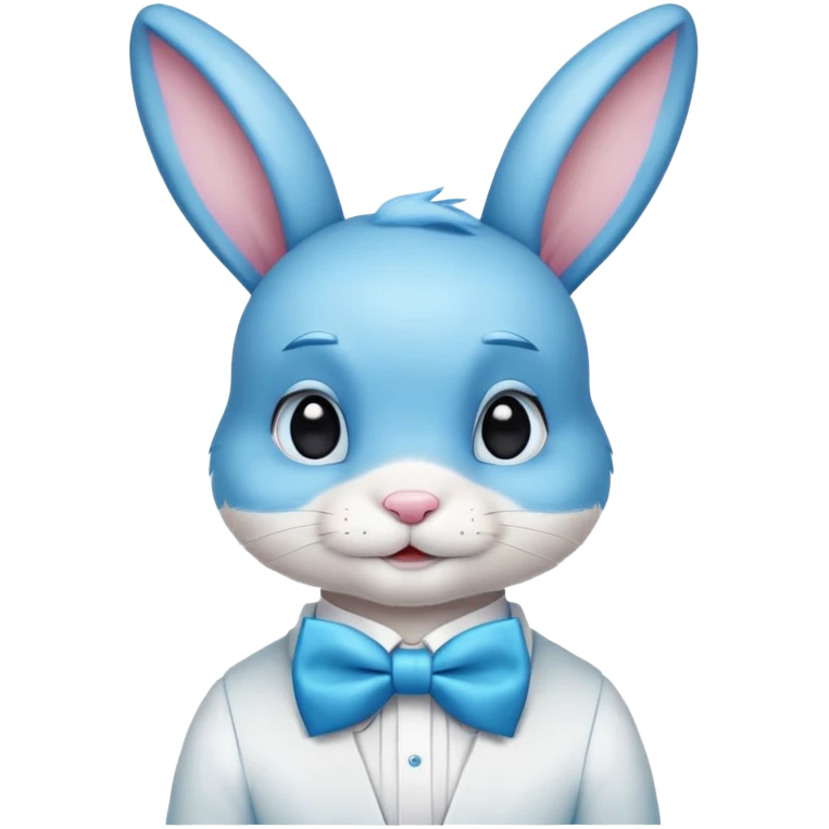 pretty easter boy bunny with blue hair emoji