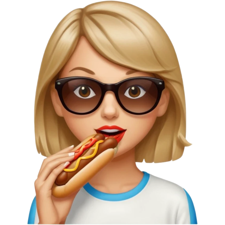 TaylorSwift eats hotdog emoji