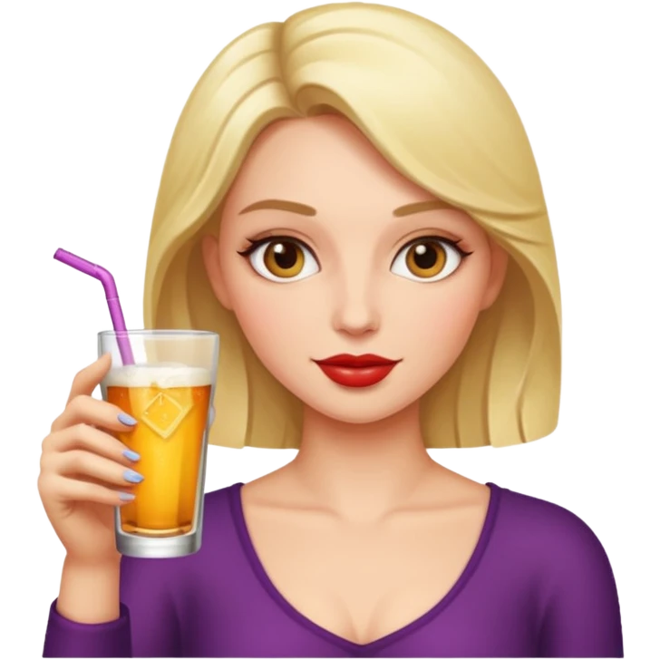 Fabulous woman drinking emoji