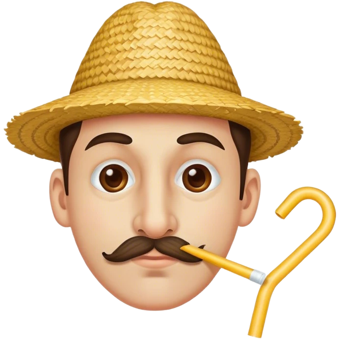 Guy with straw in nose emoji
