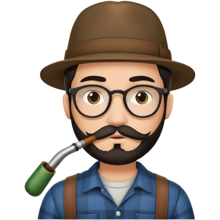 Hipster pipe emoji