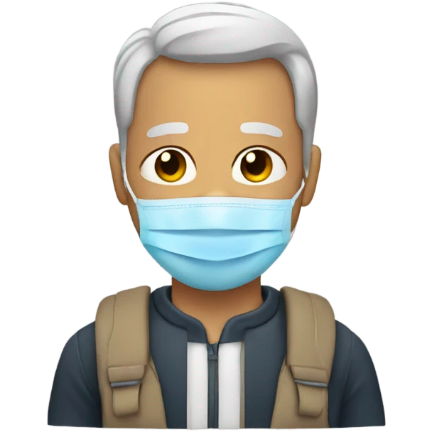A dad with  mask emoji