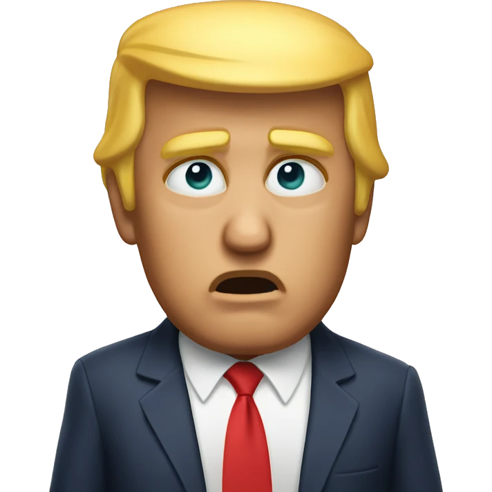 Donald Trump sweating emoji