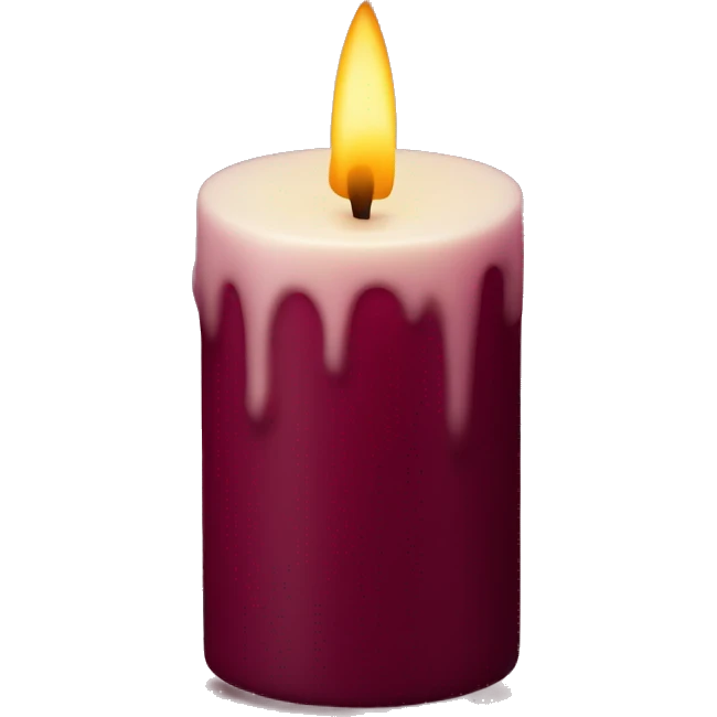 Burgundy candle emoji