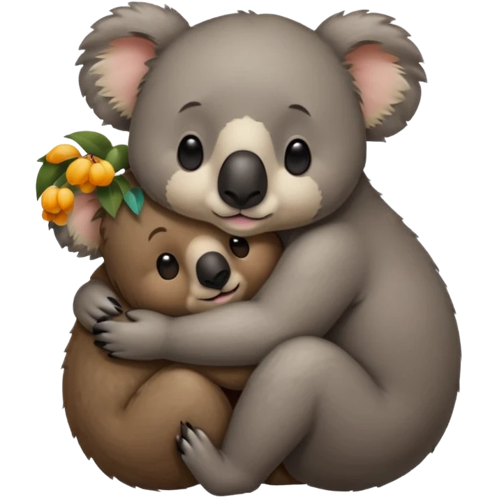Koala kisses brown bear emoji