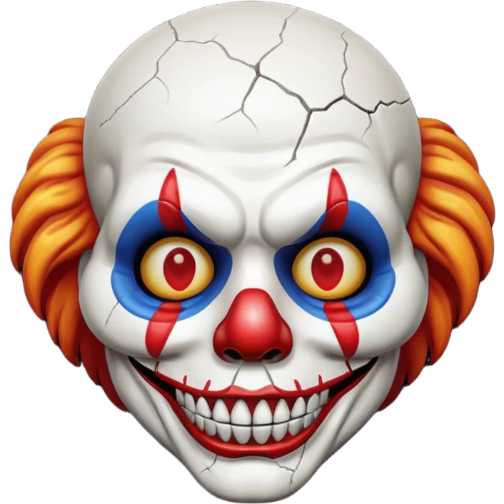 Clown skull  emoji