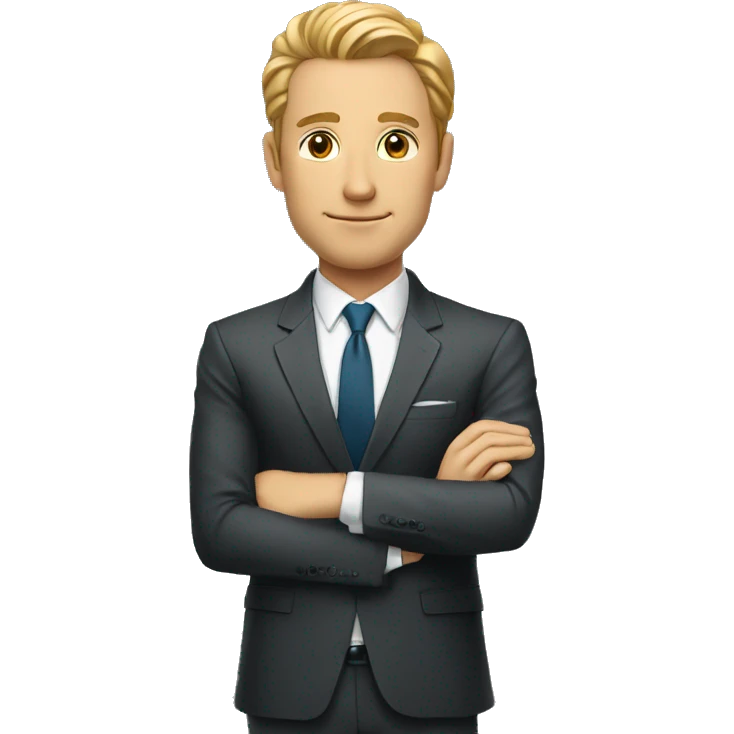 a man in an expensive suit with a very expensive watch on his wrist emoji