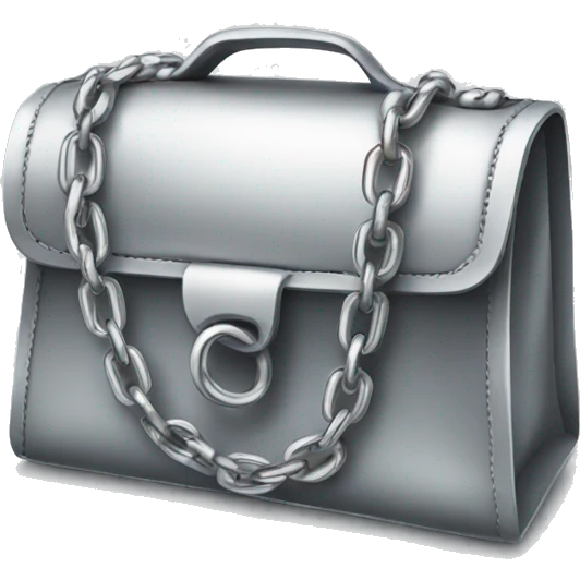 a silver chain connected to a bag emoji