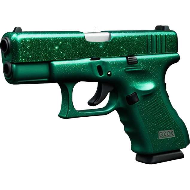 sparkly dark green glock emoji