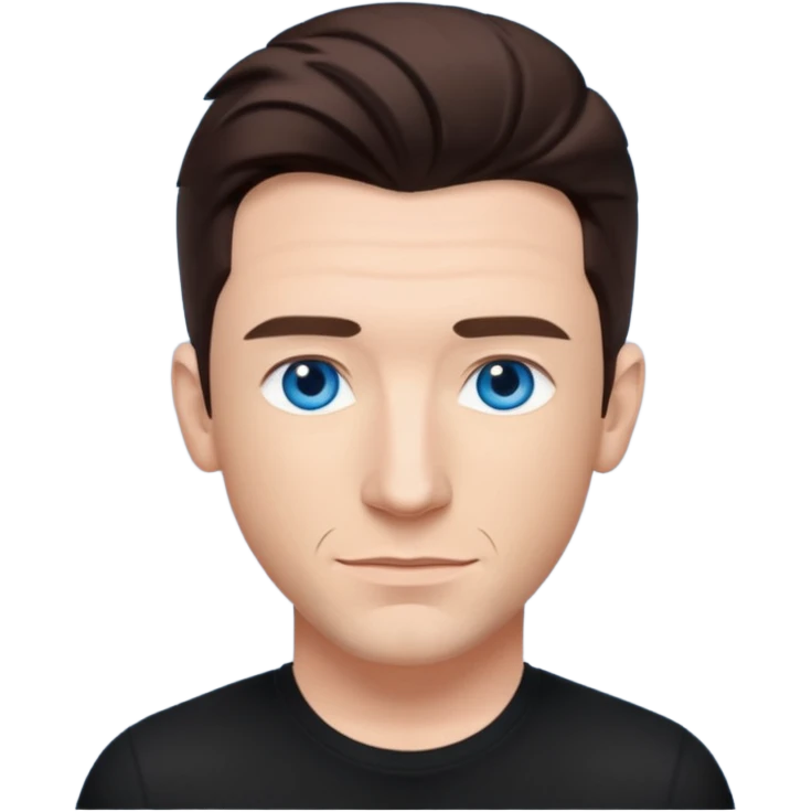 JC Chasez blue eyes, brown hair, black shirt emoji