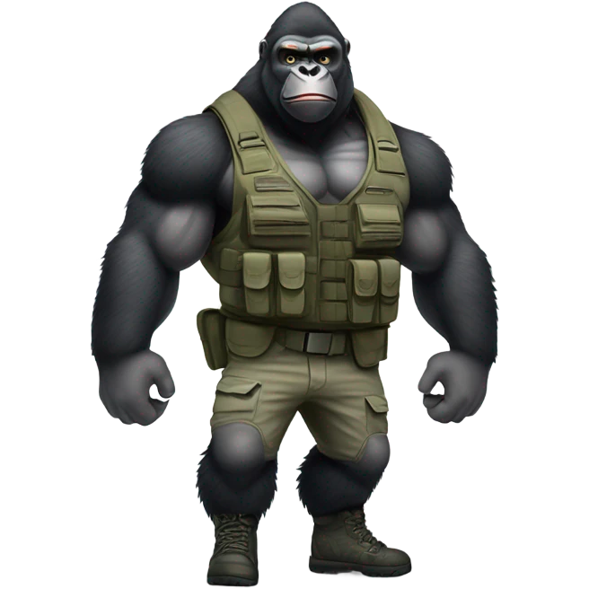 Buff gorilla soldier emoji