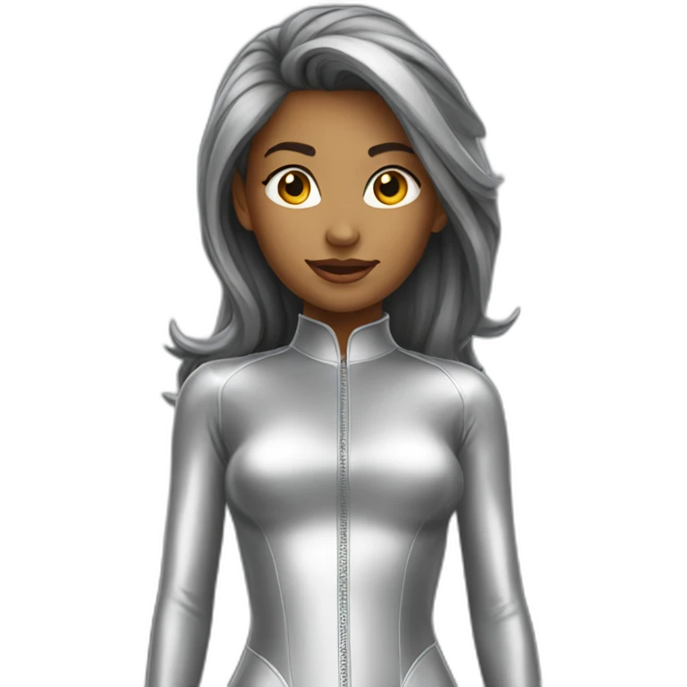 women-with-silver-catsuit emoji