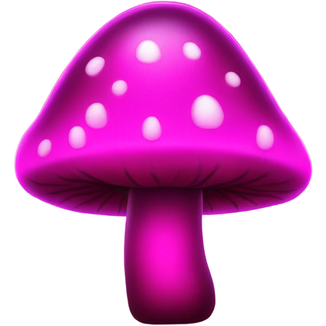 Hot pink sparkly neon glowing mushroom emoji
