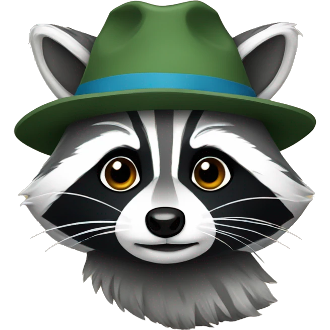 raccoon wearing hat emoji