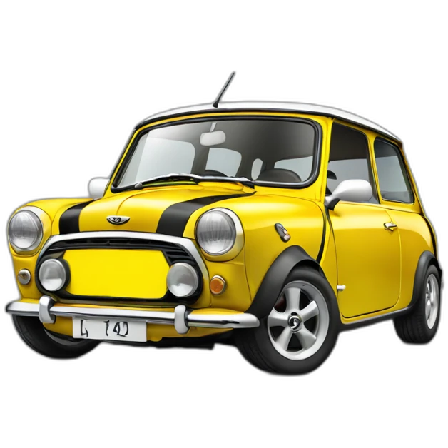 yellow classic mini cooper emoji