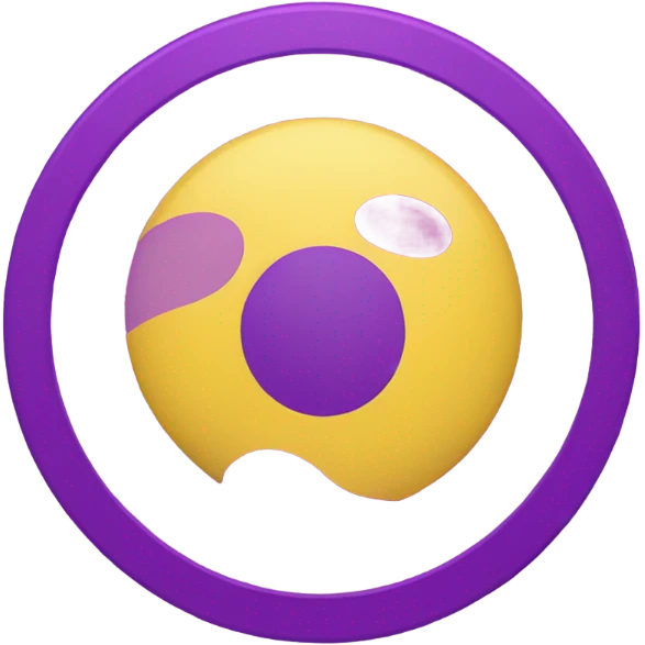 Intersex pride flag with yellow background and purple circle in the middle  emoji