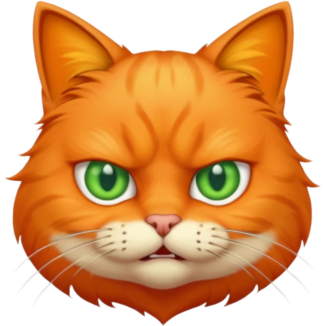 Cat making an angry face emoji