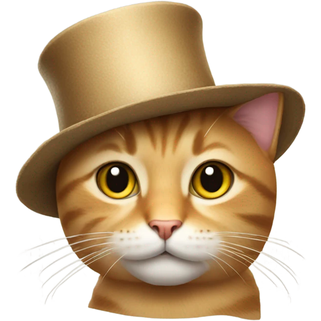 A cat with a hat emoji