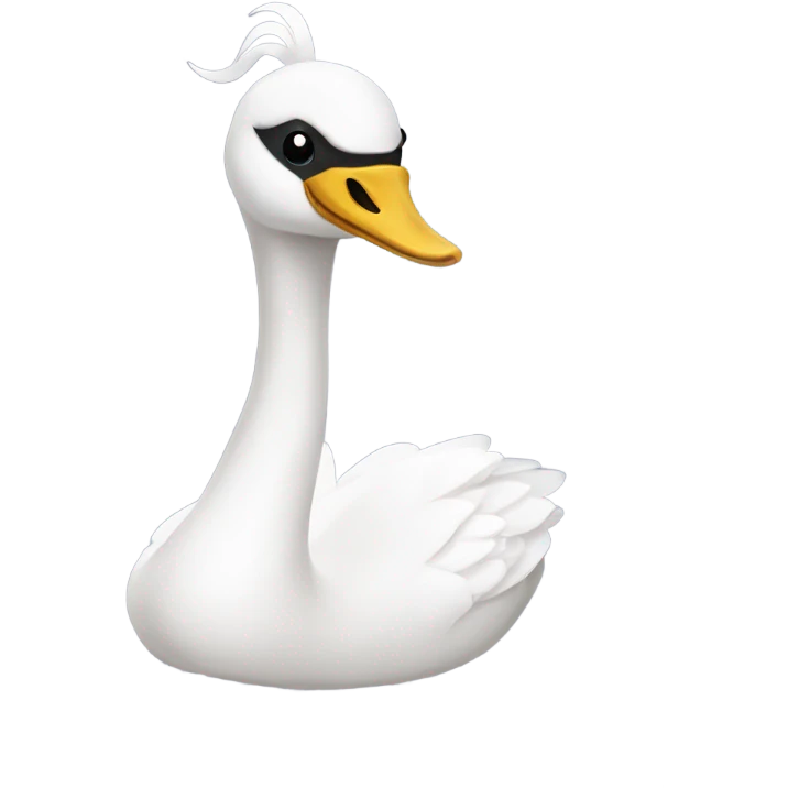 Coquette swan emoji