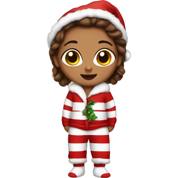 Bella wearing Christmas pajamas  emoji