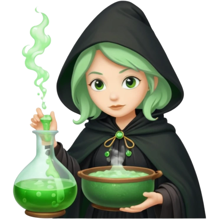 green witch cooking potion emoji