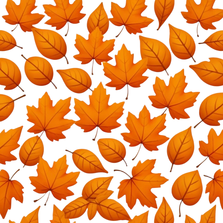 Orange fall leaves emoji