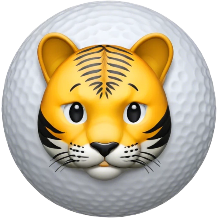 Tigre en bola de golf emoji
