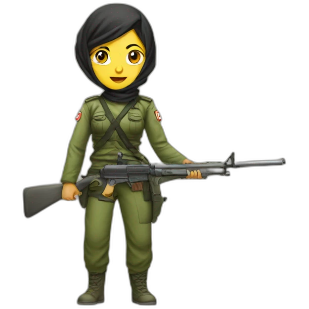 iran woman fighters emoji