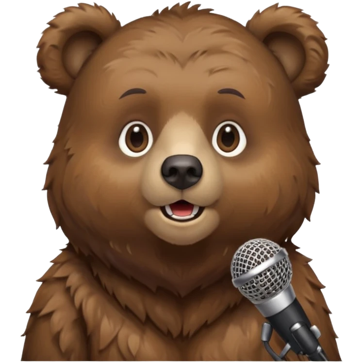 bear with mic emoji