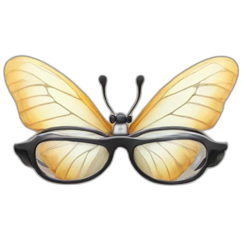 butterfly in glasses emoji