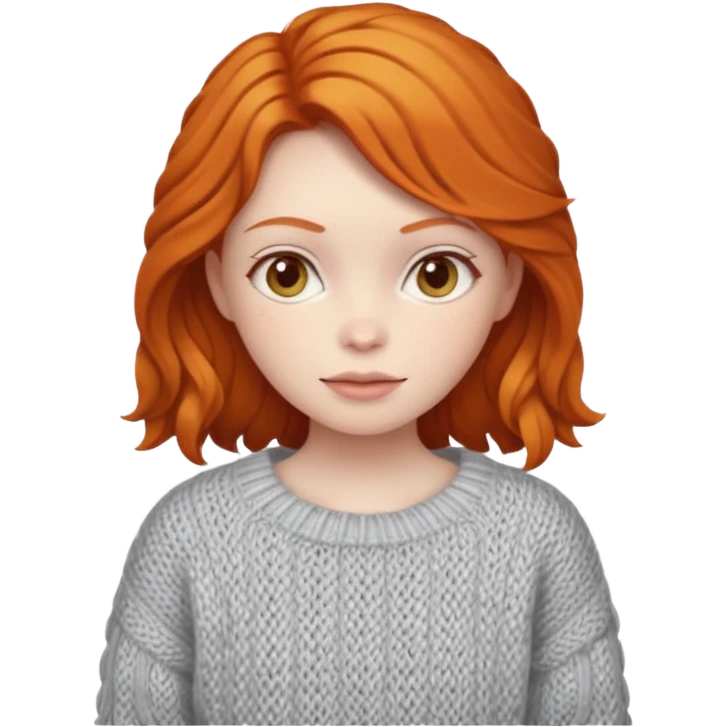 Knitted ginger female emoji